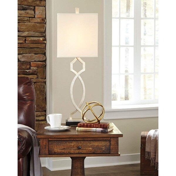 silver leaf table lamp