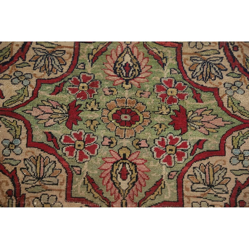 Vegetable Dye Kerman Lavar Persian Area Rug Hand-Knotted Wool Carpet - 6'3" x 9'4"