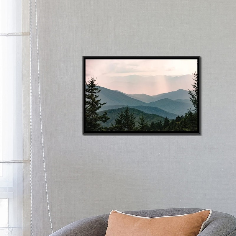 iCanvas "Smoky Mountain Pastel Sunset National Park Adventure" by Nature Magick Framed Canvas Print