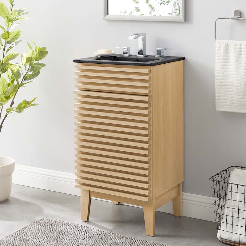 Render 18" Bathroom Vanity - Oak Black