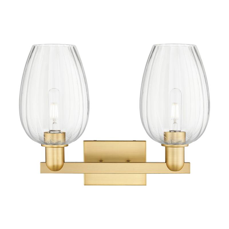 Innovations Lighting Downtown Urban - Preston - 2 Light 16" Flute Shade Bath Vanity Light