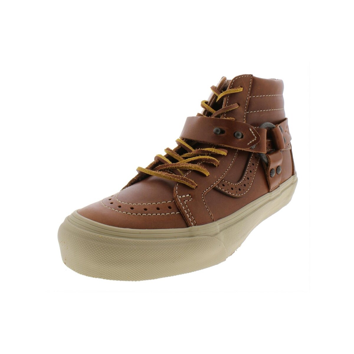 vans high top brown leather