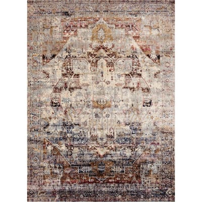 Alexander Home Contessa Traditional Medallion Boho Distressed Rug