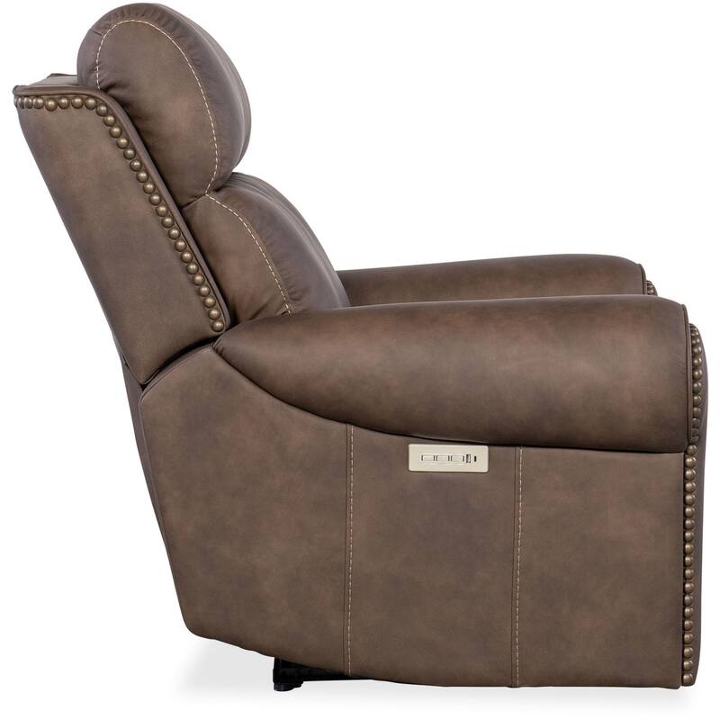 Hooker Furniture SS635-PHZL1 Duncan 43" Wide Metal Framed Leather