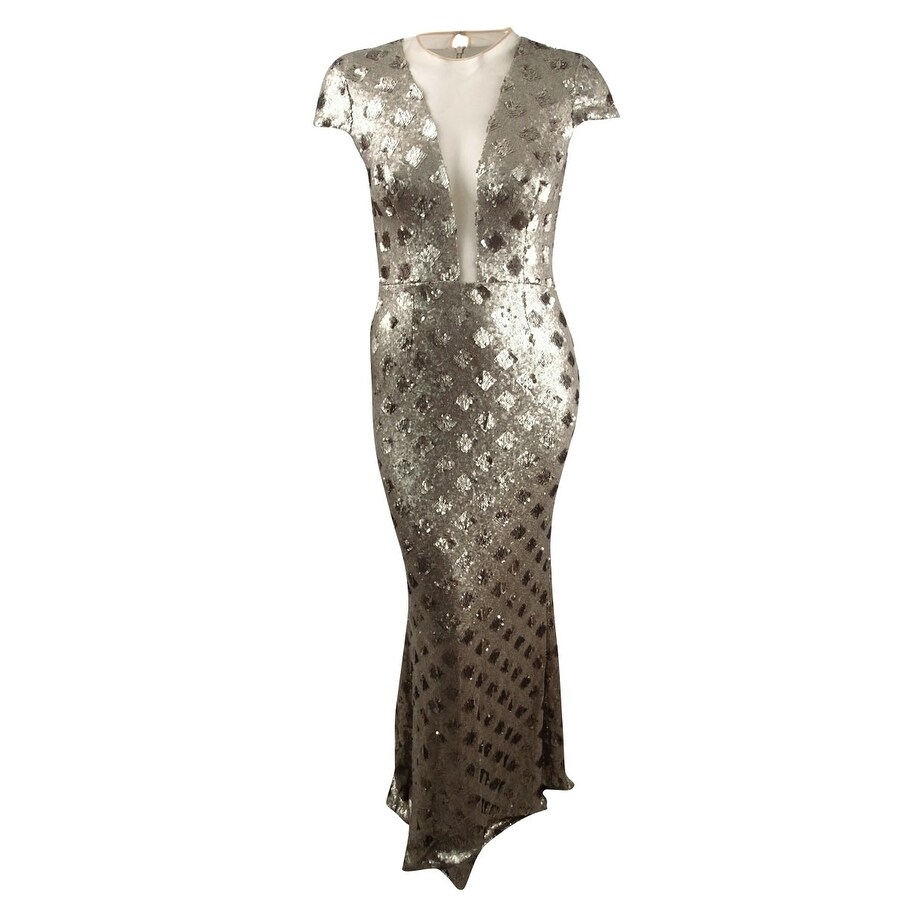 dress the population sequin gown