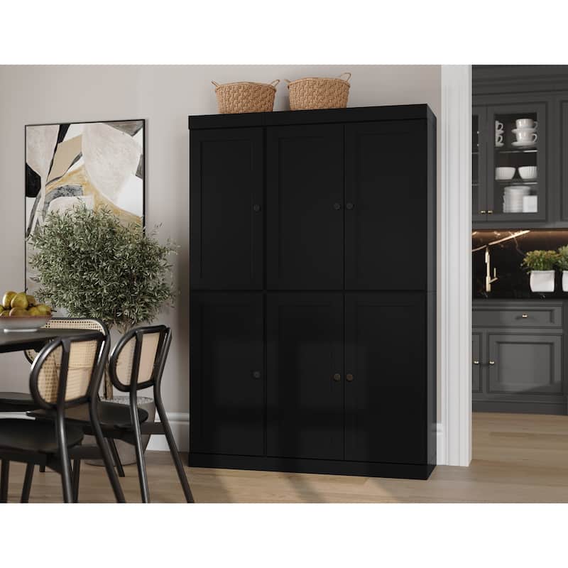 Palace Imports 100% Solid Wood 48.5" Pantry Cabinet with Shaker Doors and Adjustable Shelves