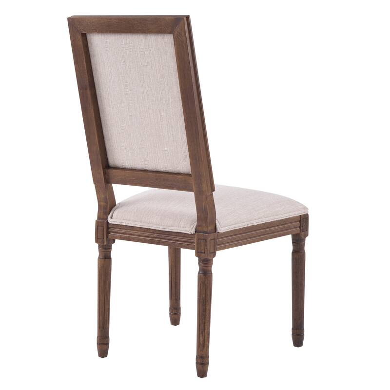 Christopher Knight Home - French Country Dining Chairs Set with Upholstered Backrest & Upholstered Seats with Fluted Legs