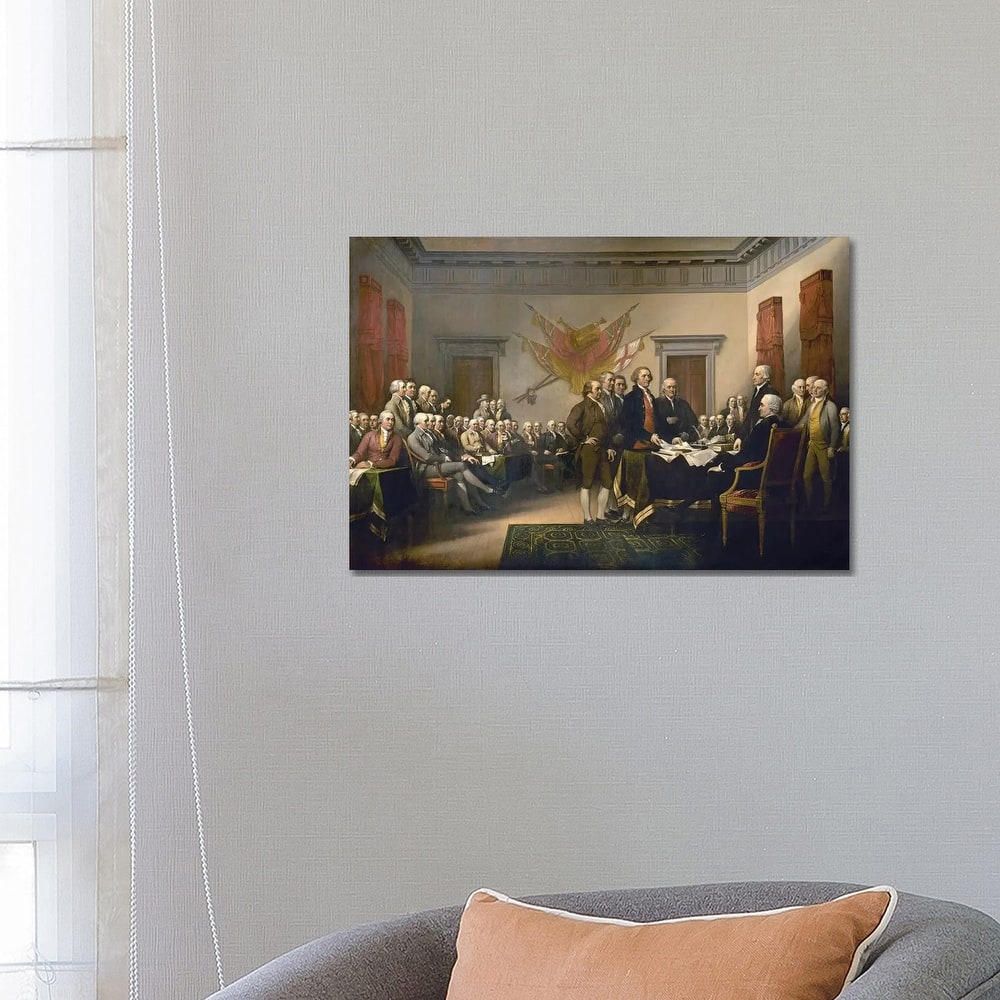 iCanvas "Declaration Of Independence, 1817-18 (US Capitol Collection)" by John Trumbull Canvas Print
