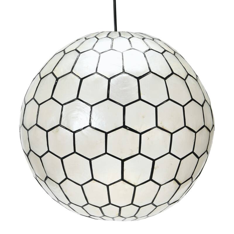 Capiz Honeycomb Globe Pendant Light