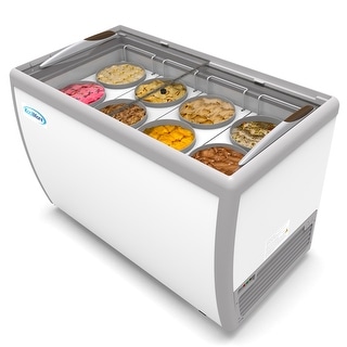 KoolMore 50 in. 8 Tub Ice Cream Dipping Cabinet Display Freezer, 13 cu ...
