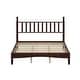 preview thumbnail 23 of 25, Queen Size Wood Platform Bed with Gourd Shaped Headboard, Retro Style Platform Bed with Wooden Slat Support, White