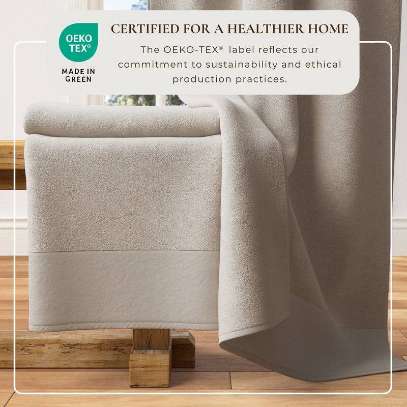 Linery & Co. Ultra-Soft Cotton and Linen Like Border Towel Set