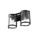 preview thumbnail 11 of 10, Hunter Astwood Bathroom Vanity Light, Clear Cylinder Glass, Damp Rated, Caged - Contemporary, Transitional, Art-Deco