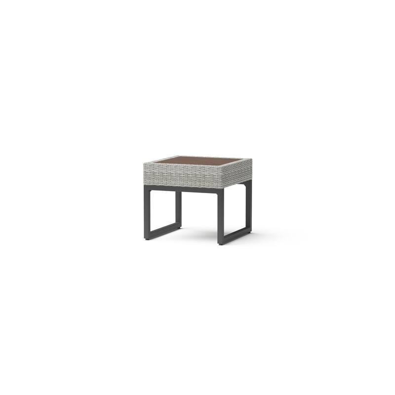 Milo Gray 7 Piece Sunbrella Outdoor Patio Deep Seating Set with Table