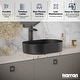 preview thumbnail 8 of 18, Karran Cinox Stainless Steel Oval Vessel Sink
