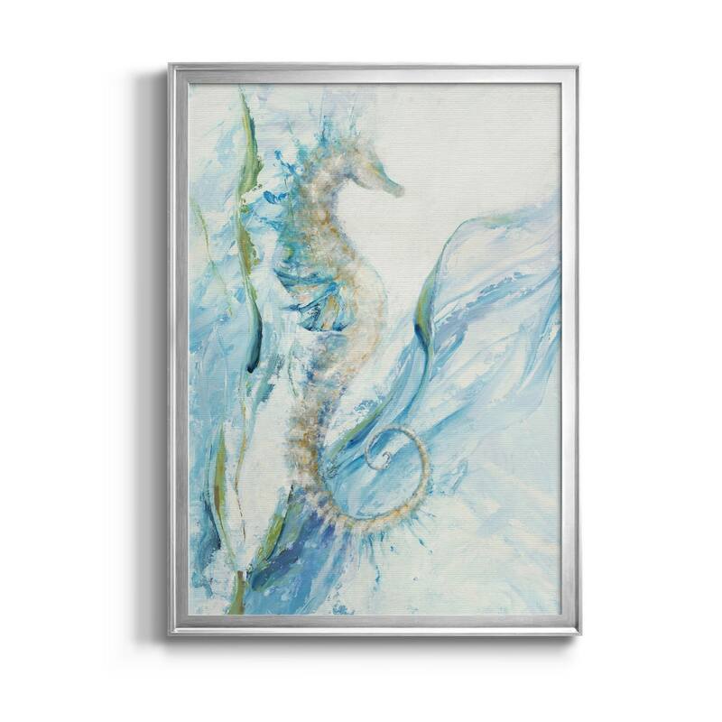 New Seahorse Premium Framed Canvas - Ready to Hang - Silver - 26.5X36.5
