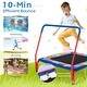 preview thumbnail 7 of 6, 36 Inch Kids Indoor Outdoor Square Trampoline with Foamed Handrail