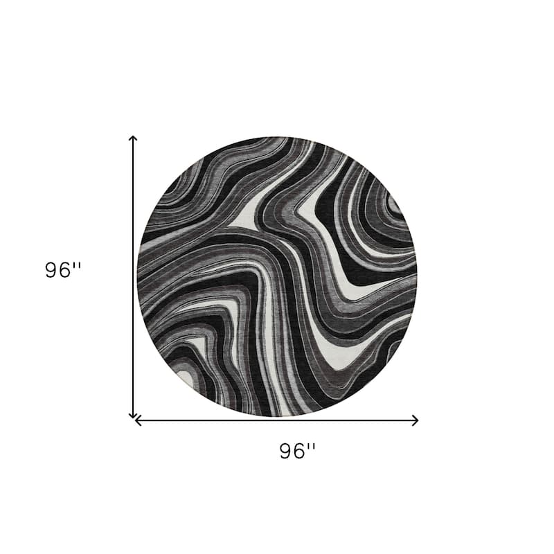 HomeRoots Abstract Transitional Rectangle Outdoor Rug