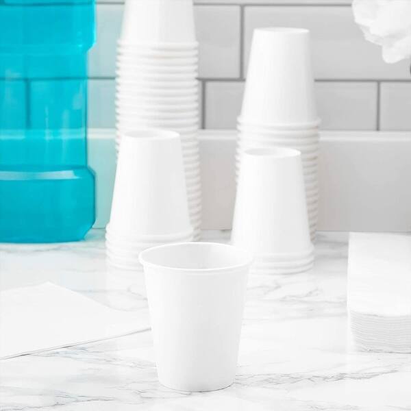 600pcs 3oz Small Paper Cups, Disposable Cups for Bathroom Mouthwash, White  - 3 Oz - Bed Bath & Beyond - 31681571