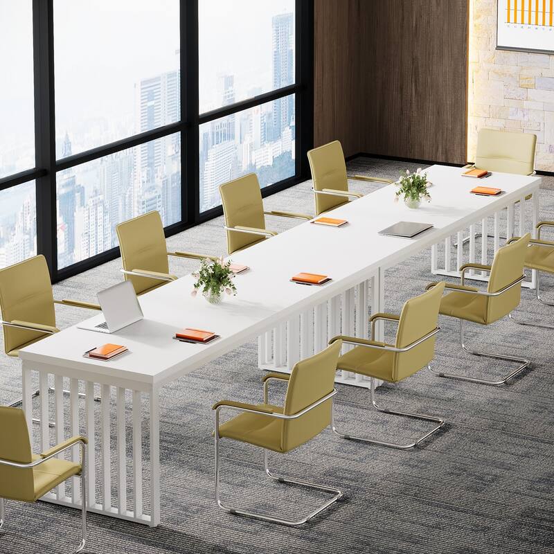 6.5FT Conference Table for 6-8, Wood Meeting Table for Conference Seminar Room