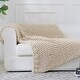 preview thumbnail 13 of 15, Cheer Collection Ultra Plush Chunky Cable Knit Throw Blanket