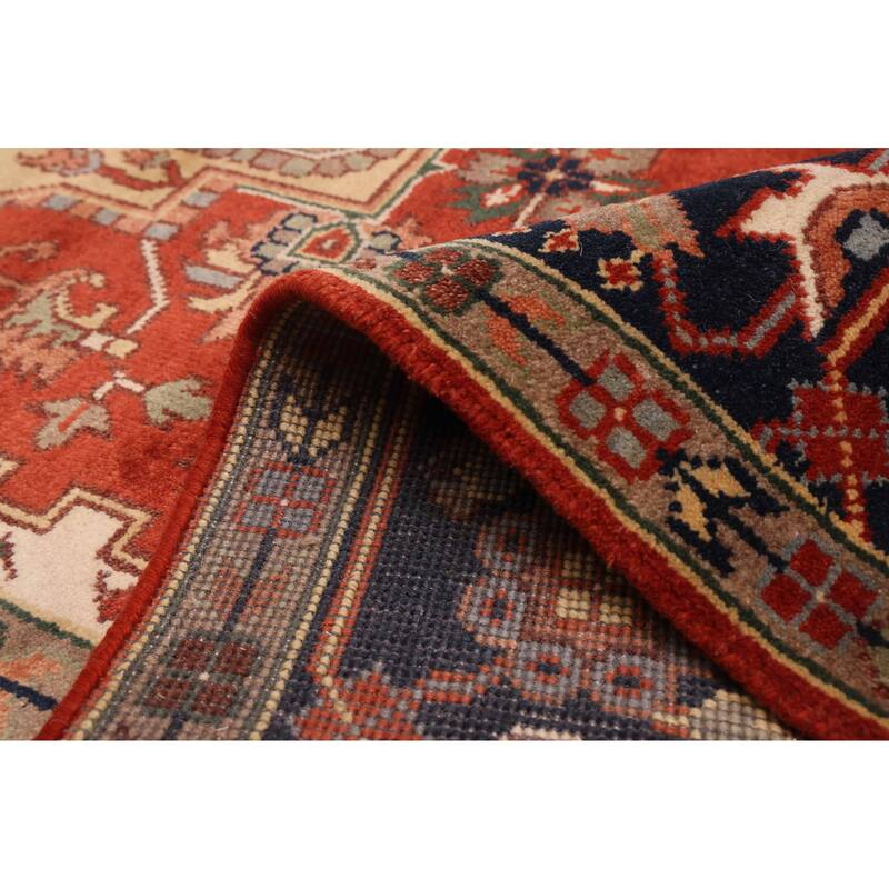 ECARPETGALLERY Hand-knotted Serapi Heritage Dark Copper Wool Rug - 9'0 x 12'0