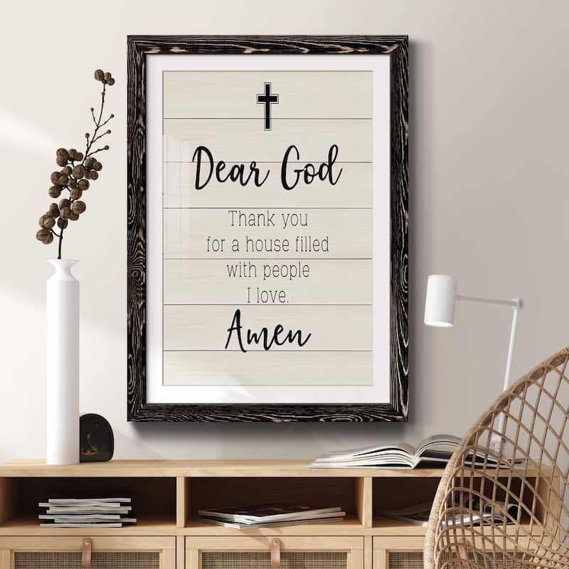 Dear God-Premium Framed Print - Ready to Hang