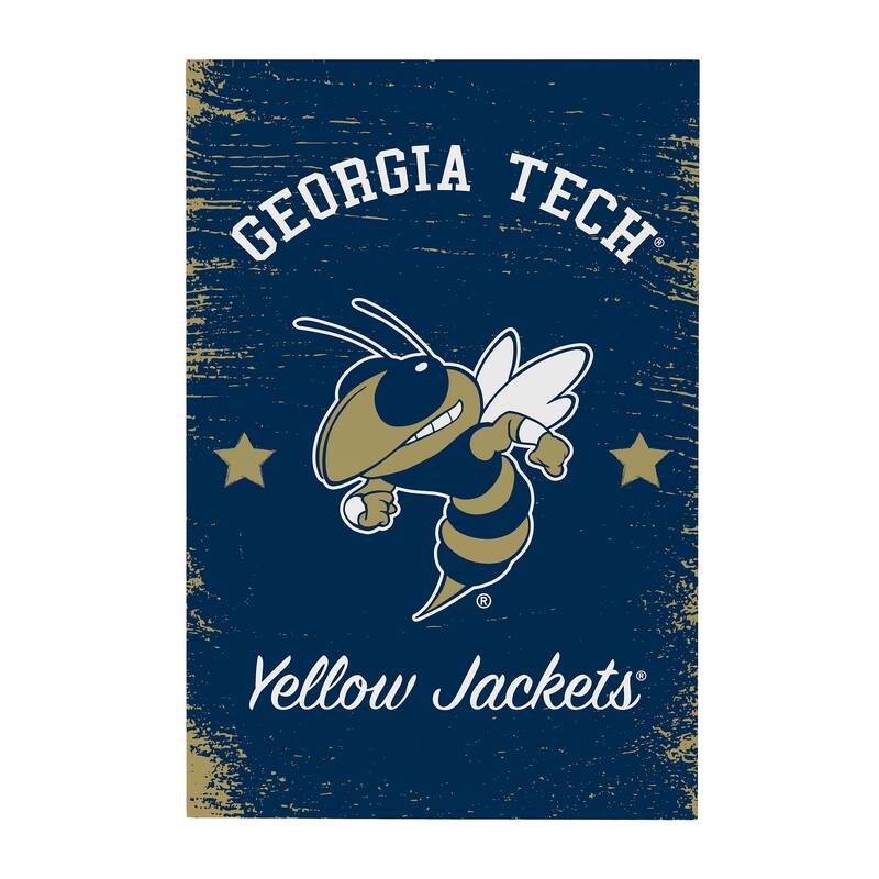 Georgia Tech Wooden Door Decor Wall Sign - Multi-Color