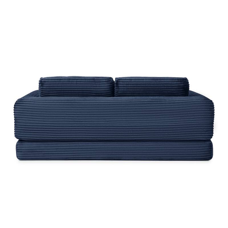 2-in-1 Folding Convertible Sofa Bed, Modern Corduroy Sleeper Couch