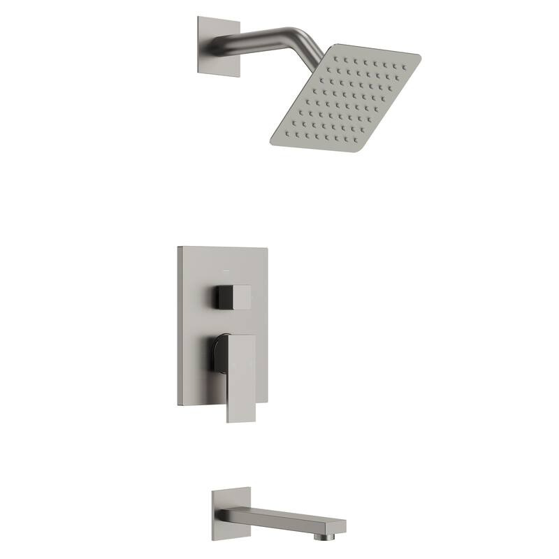 Wall Mounted Shower System Bathtub Facuet Set, Tub And Shower Trim Kit - Brushed Nickel
