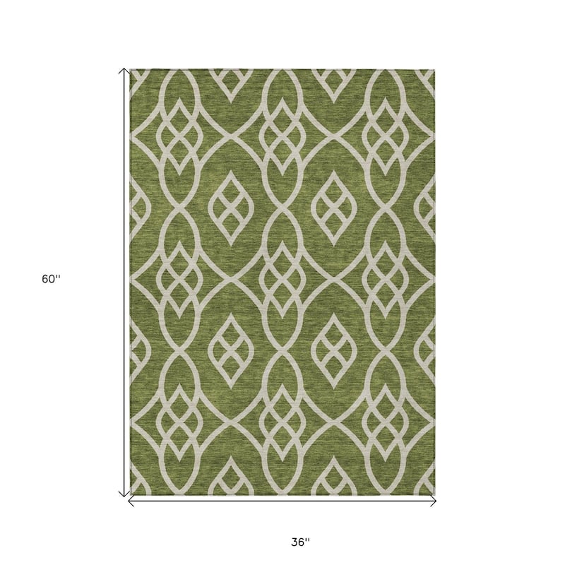HomeRoots Trellis Transitional Rectangle Outdoor Rug