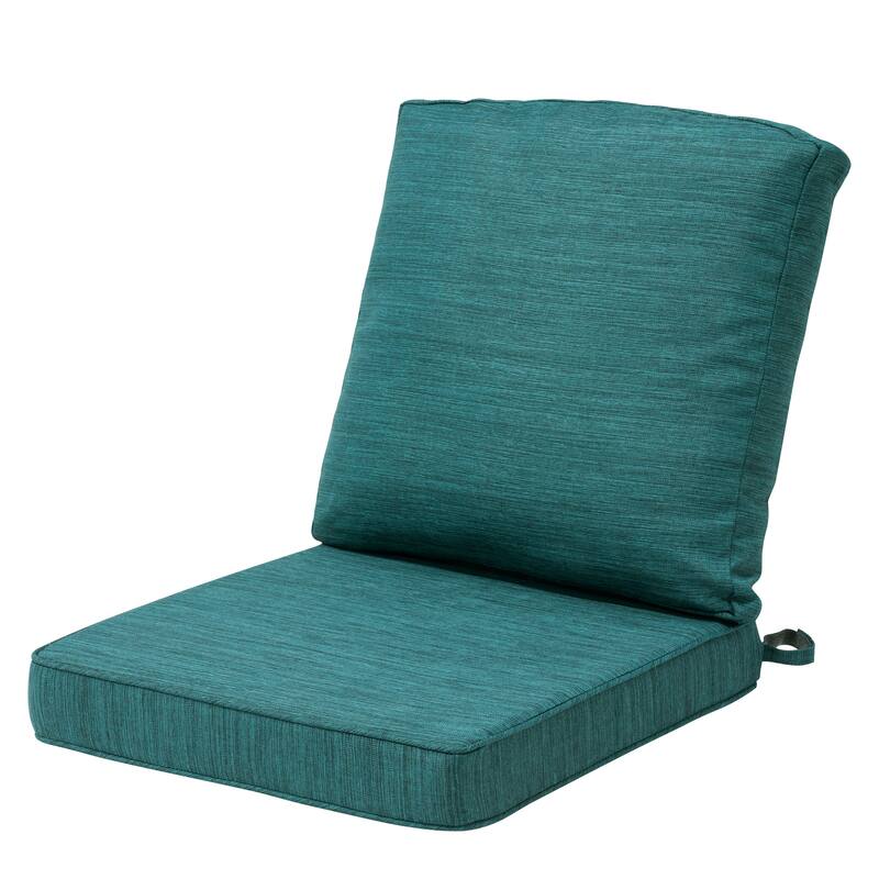 22 x 21 in Outdoor Patio Deep Seat Cushions Set Water Resistant - MALACHITE - 1PC