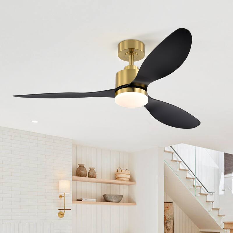 52-inch Ceiling Fans with LED Light Remote and Downrod(3-Blade)