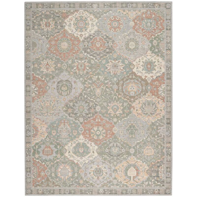 Nourison Parisa Traditional Moroccan Lantern Floral Medallion Area Rug