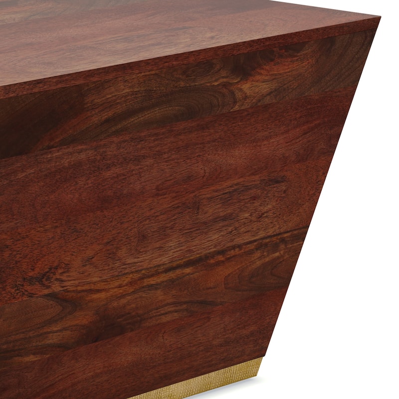 WYNDENHALL Gillean Solid Mango Wood 28 inch Wide Square Modern Coffee Table - 28 x 28 x 18.5