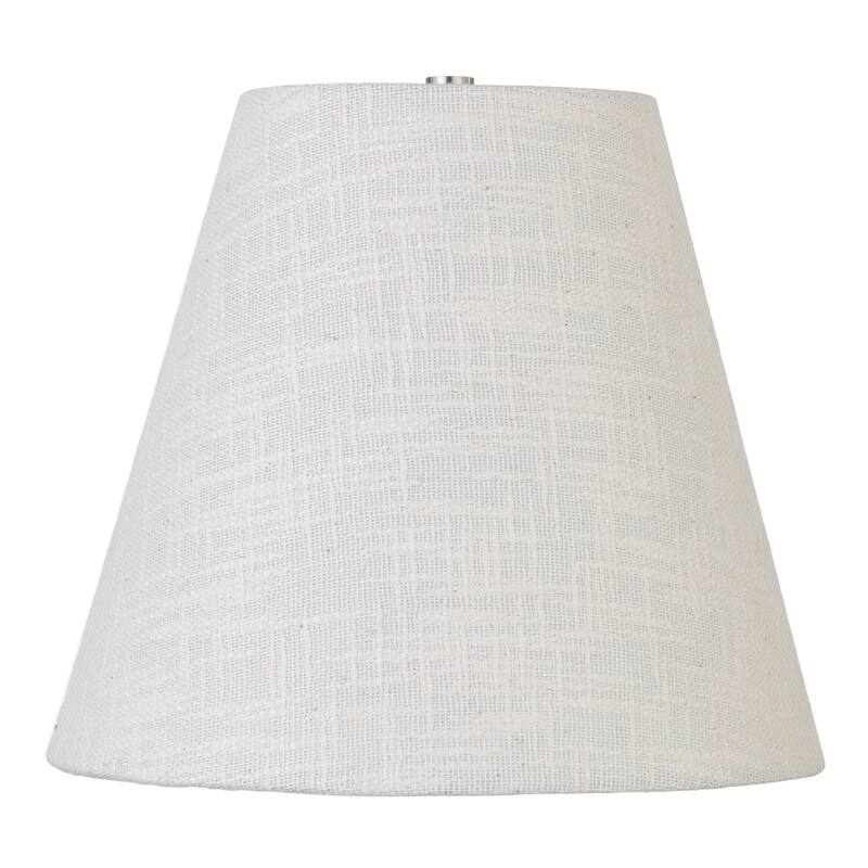 Aurelle Home Modern Geometric Base Table Lamp with Fabric Shade