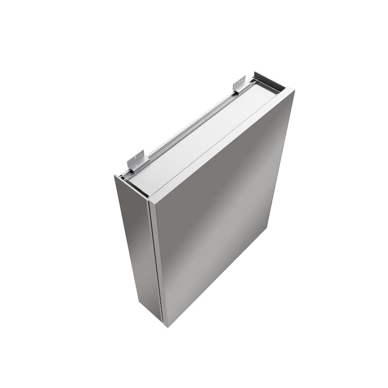 Modland Single Door Bathroom Medicine Cabinet with Mirror Adjustable Shelves,Recessed or Surface Mount