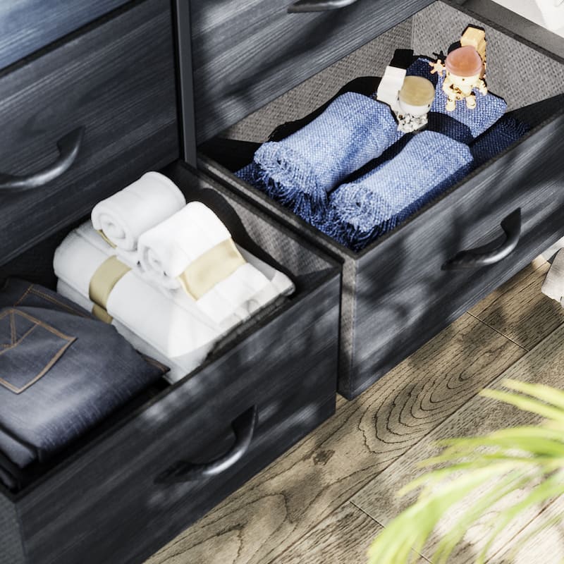 Modern Wide Dresser Storage Tower with 8 Drawers