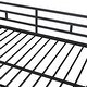 preview thumbnail 16 of 14, Full Over Full Size Metal Convertible Bunk Bed Frame w/ Unique Storage Headboard & Shelves, Black Detachable Iron Bed for Teens