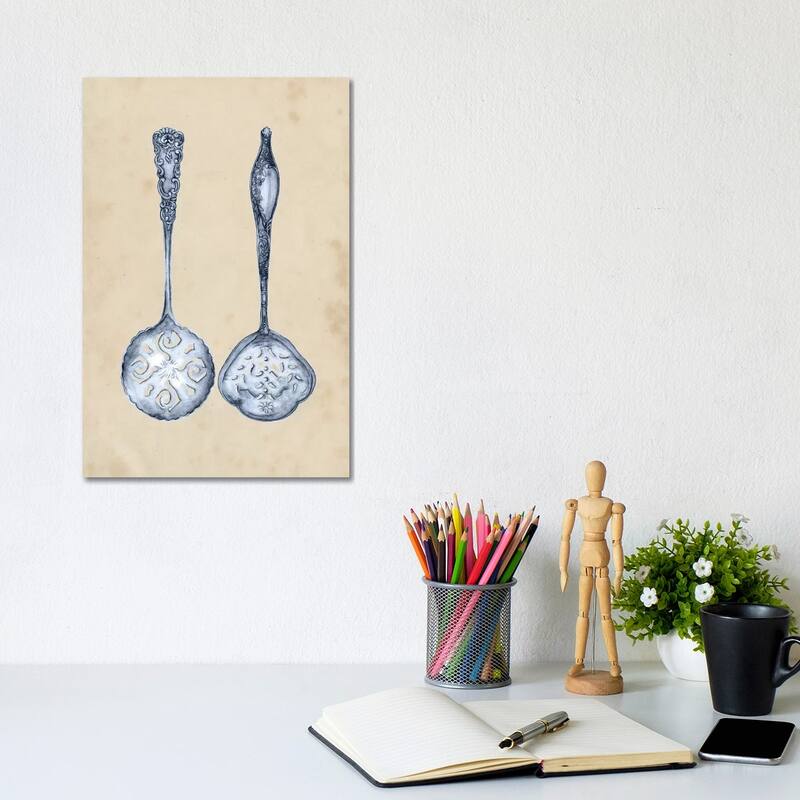 iCanvas "Antique Utensils IV" by Melissa Wang Canvas Print - 12x8x0.75