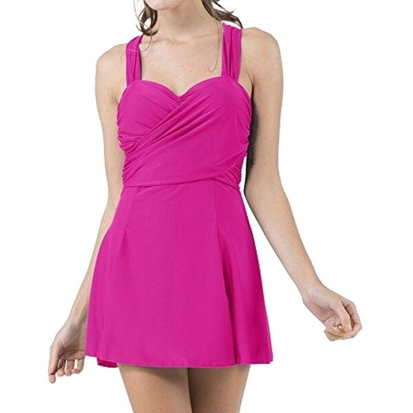 hot pink swim dress