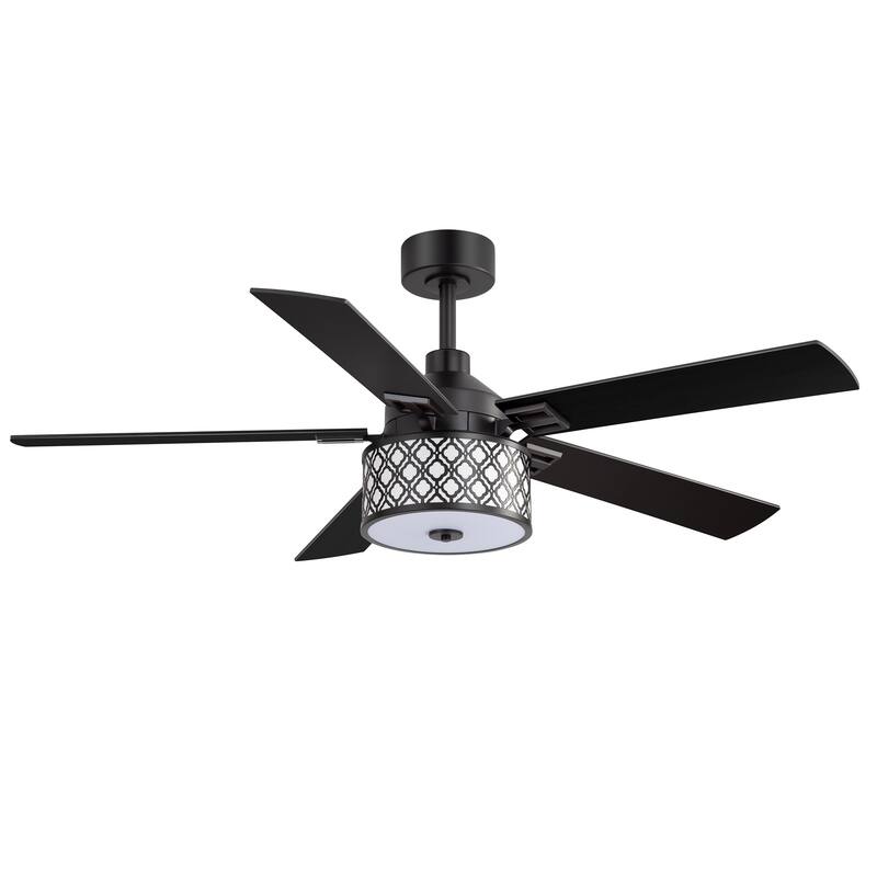 52-inch Reversible 5-Blade Fandelier Ceiling Fan with Light and Remote