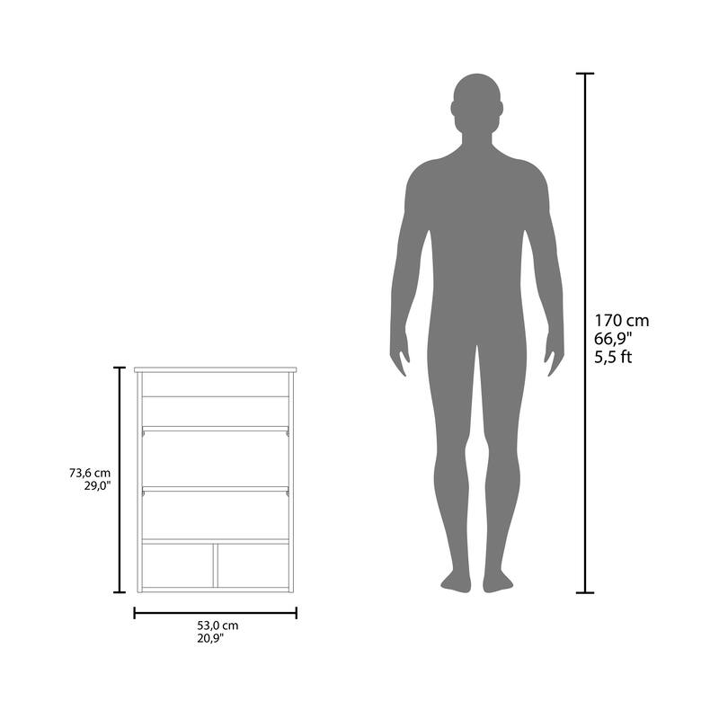 Wall-Mounted Medicine Cabinet with Mirror, 5 Shelves, 1 Door, Compact Storage Solution for Bathroom