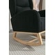 preview thumbnail 25 of 98, Teddy Fabric Upholstered Rocking Armchair with Solid Wood Frame & Legs, Cozy Ergonomic Lounge Chair with Soft Cushioning