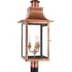 preview thumbnail 2 of 2, Chalmers 3-Light Outdoor Post Lantern in Aged Copper