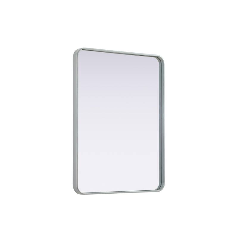 Elegant Lighting MR8A2736 Remy 27"W x 36"H Rectangular Flat Medium - Silver