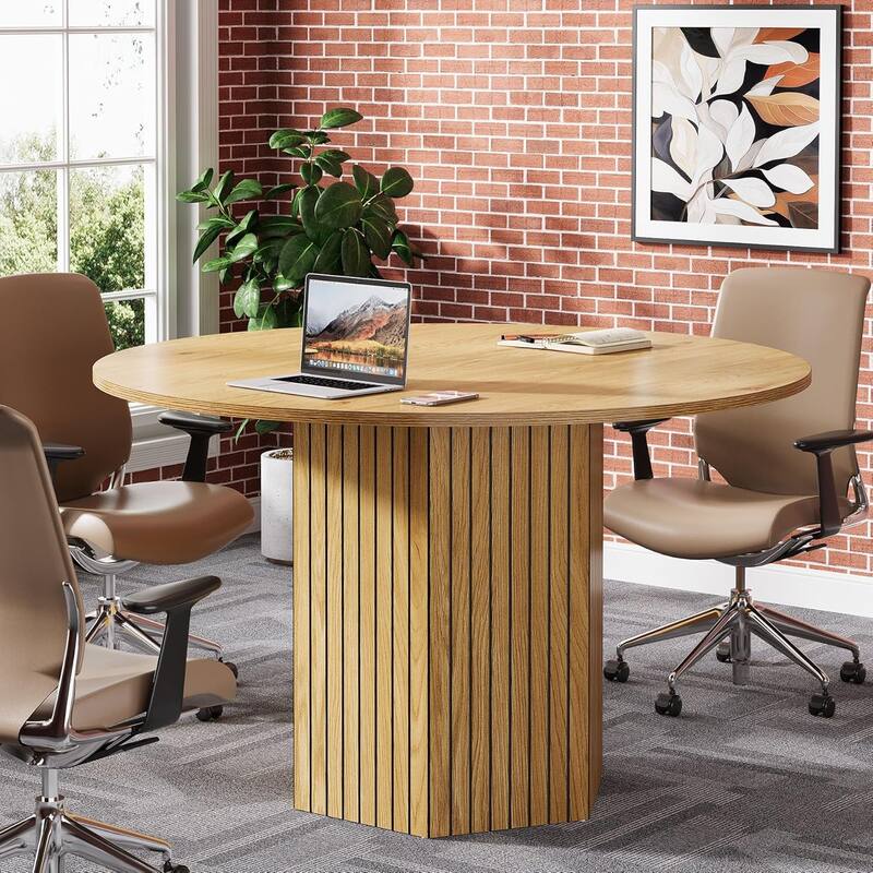 Wood Conference Table, Modern Office Meeting Training Seminar Business Accent Table, Conference Meeting Room