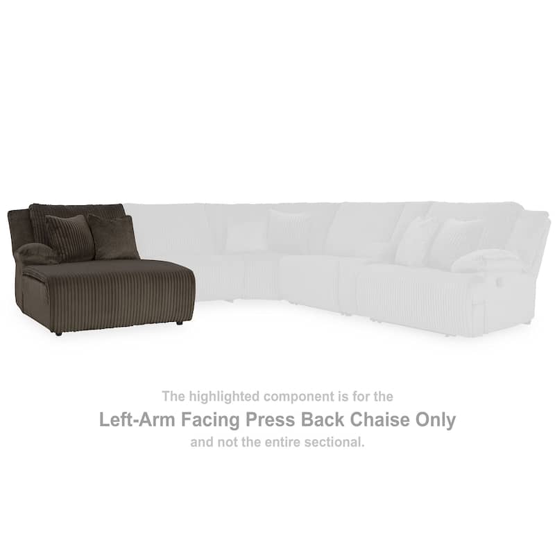 Signature Design by Ashley Top Tier Dark Brown 4-Piece Reclining Sectional with Chaise - 143" W x 74" D x 41" H