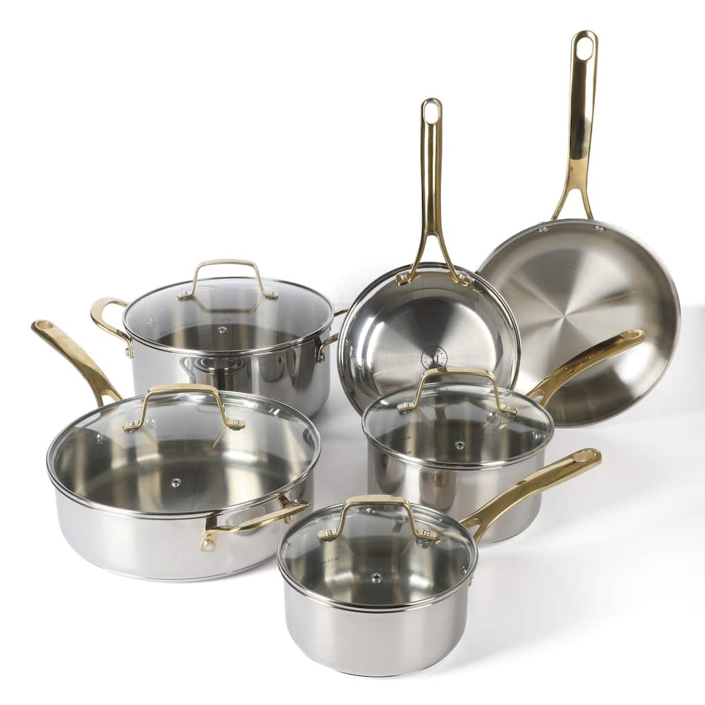 Martha Stewart Castelle 10 Piece Stainless Steel Cookware Set