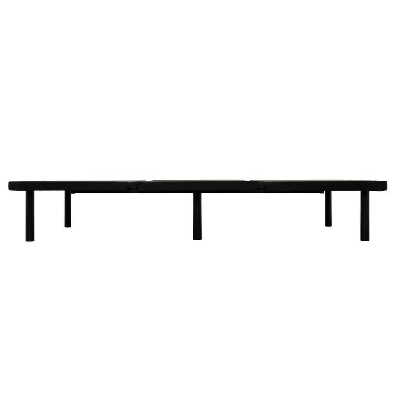 ZenBase Black Upholstered Full Platform Bed Frame
